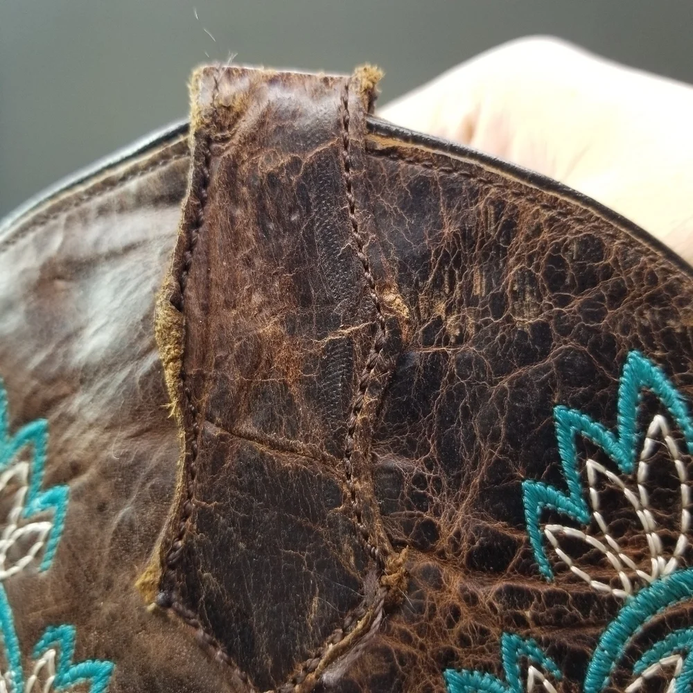 Corral teen Willa brown embroidered cowgirl boots